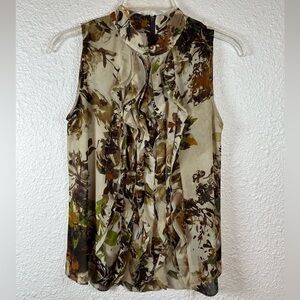 Jones New York Women's Sleeveless Blouse Tank Top Multi-Color Paisley Size 8P
